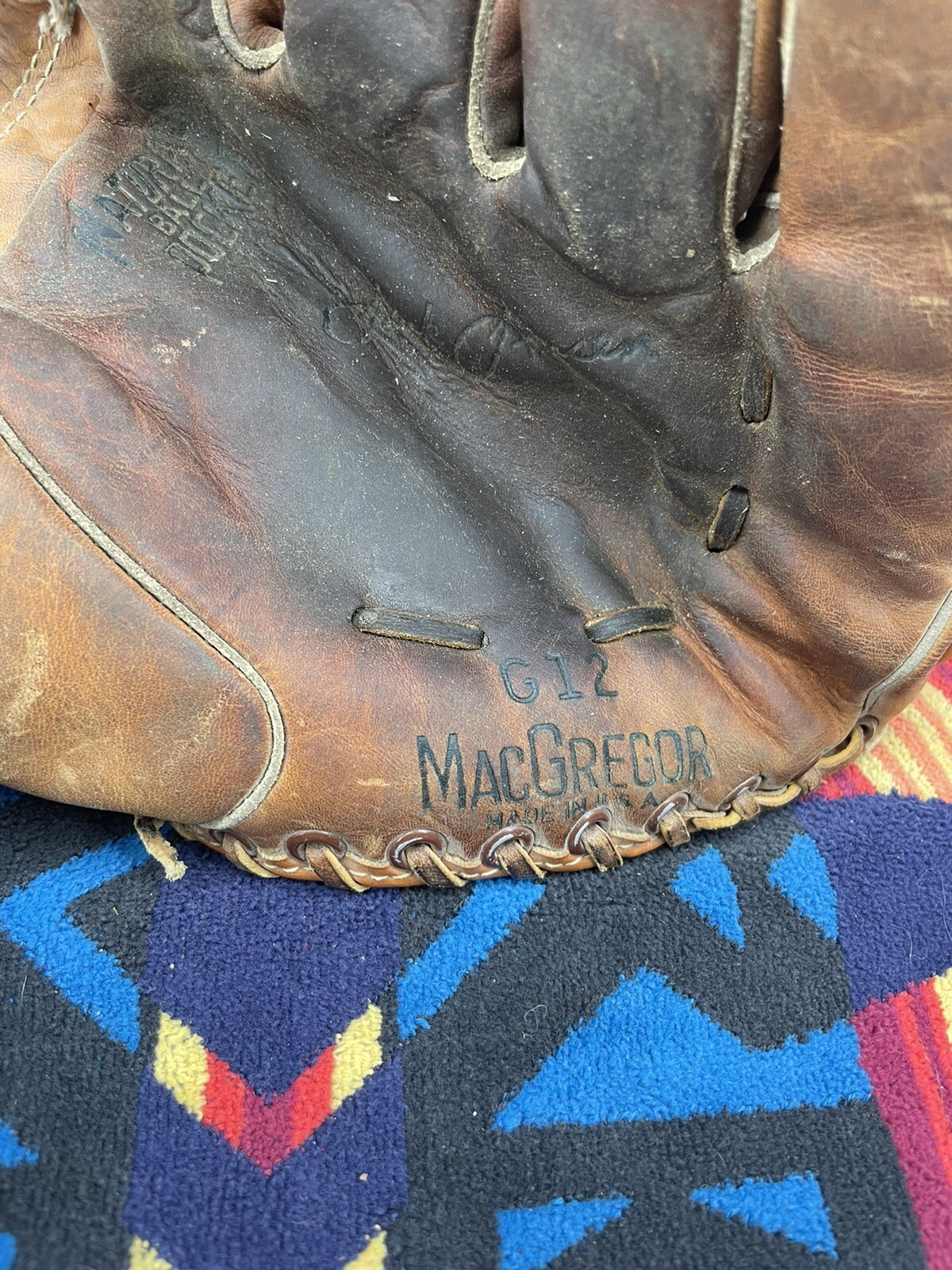Vintage MacGregor Baseball Glove G12 Natural Ball Pocket Jack Jensen