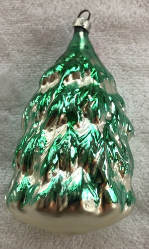 Old Vintage Glass Christmas Ornament X-mas New Year Decoration Santa In Tree - Picture 2 of 3