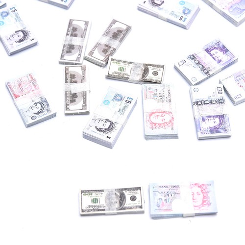 10 Bundles 1:12 Dollhouse Miniature Play Money Banknotes Decor for Accessor _yi - Picture 12 of 14