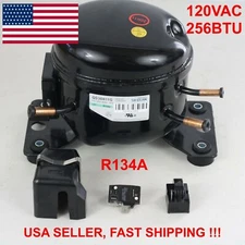 SIKELAN QD30H11G REFRIGERATION COMPRESSOR 1/10 HP 256BTU 110-120V R134A 50-60HZ