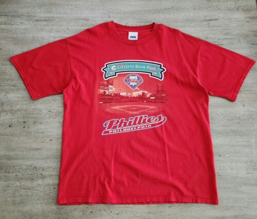 Vintage Y2K Philadelphia Phillies Citizens Bank Park T-shirt Sz XL MLB