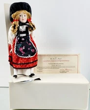 DANBURY MINT Dolls of The World, Porcelain Dolls w/ Real German Clothes, Germany
