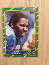 1986 Jacob Green Seahawks Topps Card 206 Free Shipping