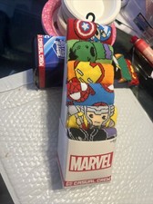 Men's Marvel casual crew Socks 6 Pairs Pk Sz 6-12 hyp new hulk spider thor cap
