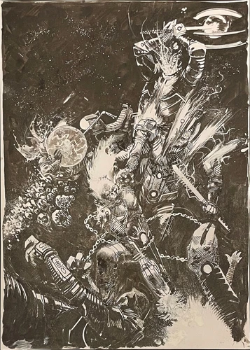Cosmic Ghost Rider #2 Original Cover Art by Gerardo Zaffino Pencils and Inks