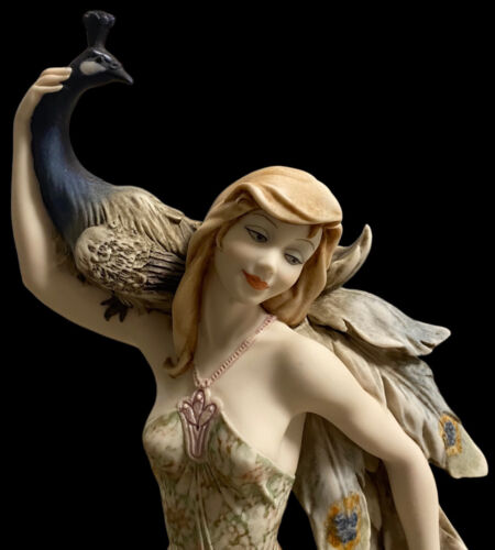 Giuseppe Armani 0876-C Dame mit Pfau SELTEN neuwertig mit Box - Bild 7 von 16
