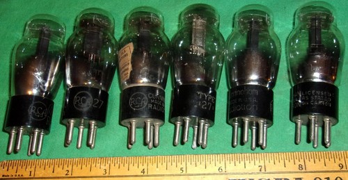 (6) RCA type 27 Radio Triode RF/AF Hot-Stamped Bases! Tested GOOD! Radio/Audio - Picture 4 of 4