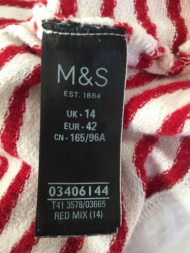 Red and White Knitted Top Size 14 with Shirt Underlay - Picture 6 of 10