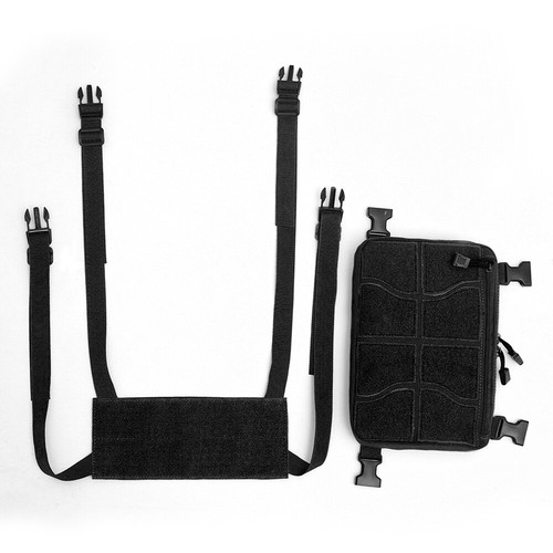 Tactical Combat Chest Pack Molle Bag Hip Hop Concealed Front Pouch Waist Pack - Picture 5 of 13
