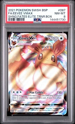 2021 POKEMON SWSH BLACK STAR PROMO #087 FULL ART/EEVEE VMAX PSA 8