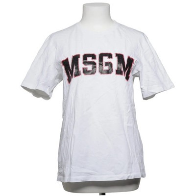 MSGM, T-shirt, Größe: S, Weiß, Baumwolle, Print, Damen #RpZ