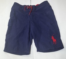 Polo Ralph Lauren Swim Trunks Boys L 14-16 Navy Big Pony Board Shorts