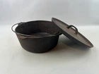 Wagner Ware #10 Cast Iron Dutch Oven W/ Tite Top Flat Lid Vintage Needs TLC
