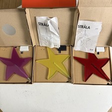 Set of 3 IKEA STRALA Hanging Acrylic Star 11" Indoor Light Lamp Pendant Tested