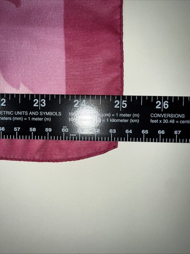 Square Colorful Scarf Tonal Hot Pink Purple 26”x25” Floral - Picture 6 of 6