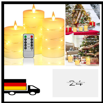 Da by LED Kerzen, mit eingebetteten Lichterketten, 3-LED-Kerzen, mit
