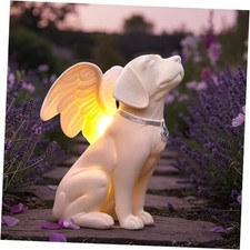 Dog Memorial Gifts - Dog Angel Statue Garden Solar Light - Pet Memorial