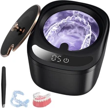 Ultrasonic Retainer Cleaner Machine - 45kHz for Dentures/Aligners/Jewelry Gifts