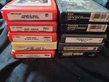 Vintage 8-Track Tape Cartridges Mixed Lot Of 10 Tapes Untested