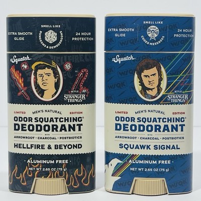 2 Dr Squatch Stranger Things Hellfire & Beyond 8 Squawk Signal Deodorant