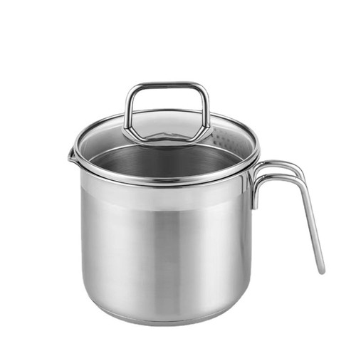 Stainless Steel Saucepan With Glass Lid, Sauce Pan, 2.5 Quart Cooking Pot, Pe...