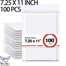 Poly Bubble Mailers Padded Envelopes Shipping Mailing Bags 7.25 x 11 inch 100PCS