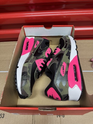 Men’s Side 9.5 - Nike Air Max 90 Pre Camo Sequoia Black Hyper Pink IF1721-300 - Picture 10 of 11