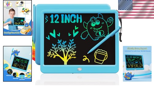 Durable 12-Inch LCD Doodle Pad for Children - Perfect Gift for All Ages - Picture 2 of 8