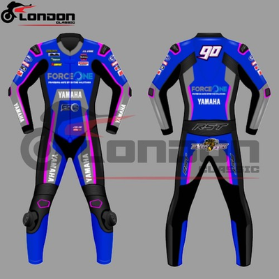 #ad Yamaha Motorbike Racing Suit Original Cowhide Leather Customized Motorcycle Suit $269.99