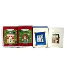 Vintage Hallmark Ornaments Nostalgic Houses and Shops #17, 18, 20, 23 of Set