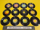 FOR DECOR: LOT OF 12 ROCK 7" 45 VINYL RECORDS Beatles John Paul George Ringo