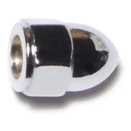 1/4"-20 Chrome Grade 2 / A307 Acorn Cap Nuts (10 pcs.)