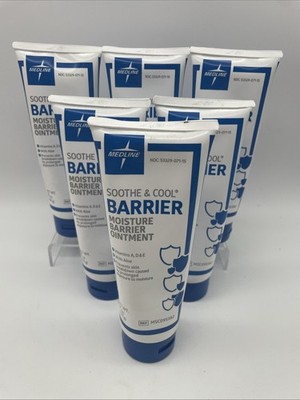 Lot 6 Medline Soothe & Cool Barrier Moisture Barrier Ointment 7 oz Aloe New