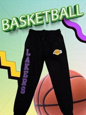 NWT Men  s LA Lakers Ultra Game Soft Joggers Elastic Waist Drawstring Size Large