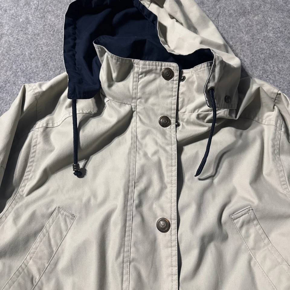 Chaqueta utilitaria vintage Pacific Trail para mujer beige con capucha talla M cremallera completa Foto 4 de 4