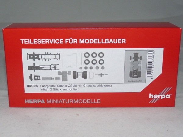 Herpa 084635 Fahrgestell Scania Cs 20 Mit Chassisverkleidung Inhalt: 2 StüCk ...-image