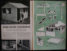 Playhouse How-to Build PLANS 6'x8' Take-Apart design