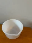 Vintage Glasbake White Milk Glass Mixing Bowl w/ Spout Made for Sunbeam #20 CJ