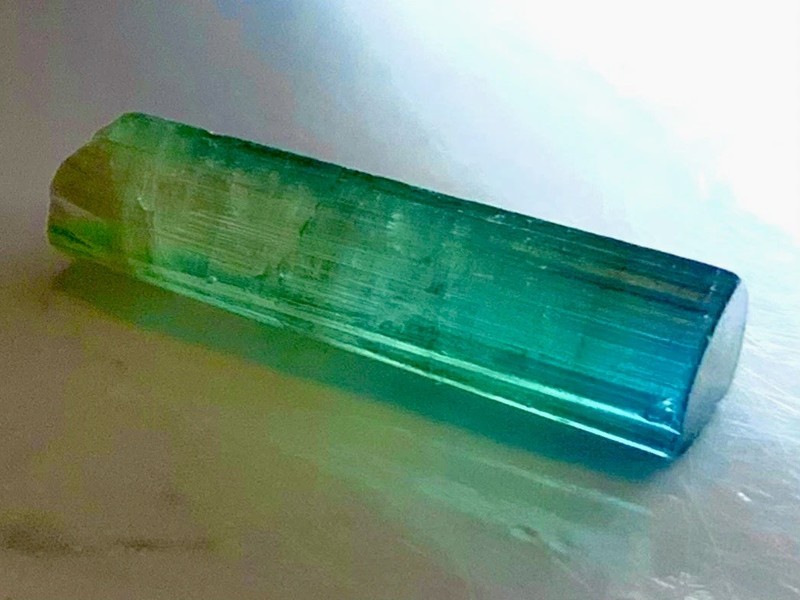 Blue Cap Watermelon Tourmaline Crystal Natural Raw Rough Specimen Matrix