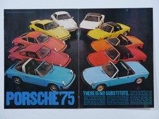1974 Porsche 911 & 914 No Substitute Centerfold Vintage Original Print Ad