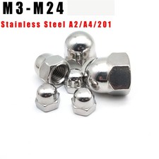 M3-M24 Metric Dome Nut Hex Domed Acorn Cap Cover Nuts Stainless Steel A2/A4/201