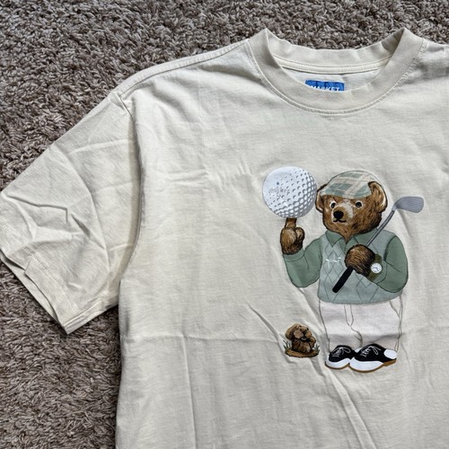 Chinatown Market Bear Golf T-Shirt Cream Off White Men’s Size XL Graphic Tee - Picture 2 of 6