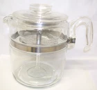 Vintage Pyrex Flameware Glass 6-9 Cup Percolator Coffee Pot Complete - 7759-B