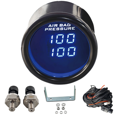 #ad Dual Display Air Ride Gauge Air Pressure Air Suspension Guage 2PCS 1 8NPT Car $34.69