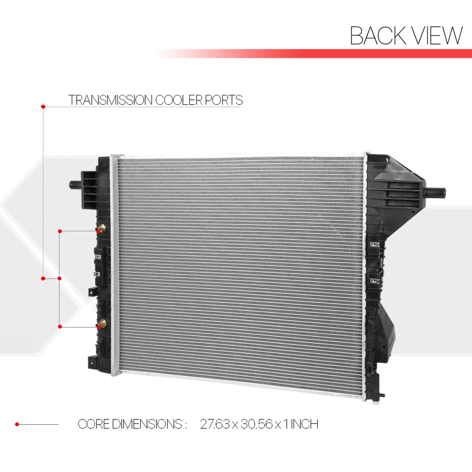Radiador de repuesto de fábrica de aluminio para F250/F350 2008-2016 5,4/6,2/6,8 AT. Foto 3 de 4