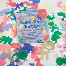 100 Pack Boys Girls Potty Training Aid Biodegradable Toilet Time Tinkle Targets