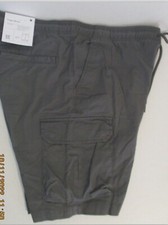 Goodfellow Co Men's CARGO shorts 6 pockets 8 Inseam GRAY Relaxed elastic tie