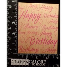HERO ARTS RUBBER STAMPS S1318 SUPER BIRTHDAY GREETING WORDPRINTS BACKGROUNDS 331