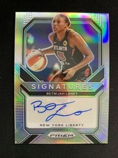 Betnijah Laney 2021 Panini WNBA Silver Prizm Signatures Autograph SG-BLN NY Libe