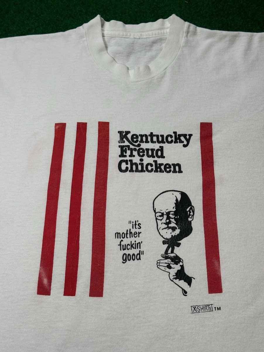 90s Kentucky Freud Chicken Vintage T-shirt Rare XL Punk Sigmund